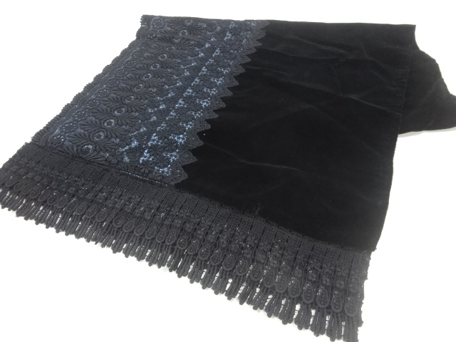 ビロードレース花模様ショール